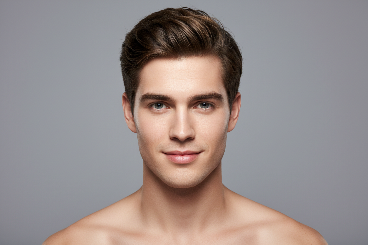 unbranded male youth cosmetics model