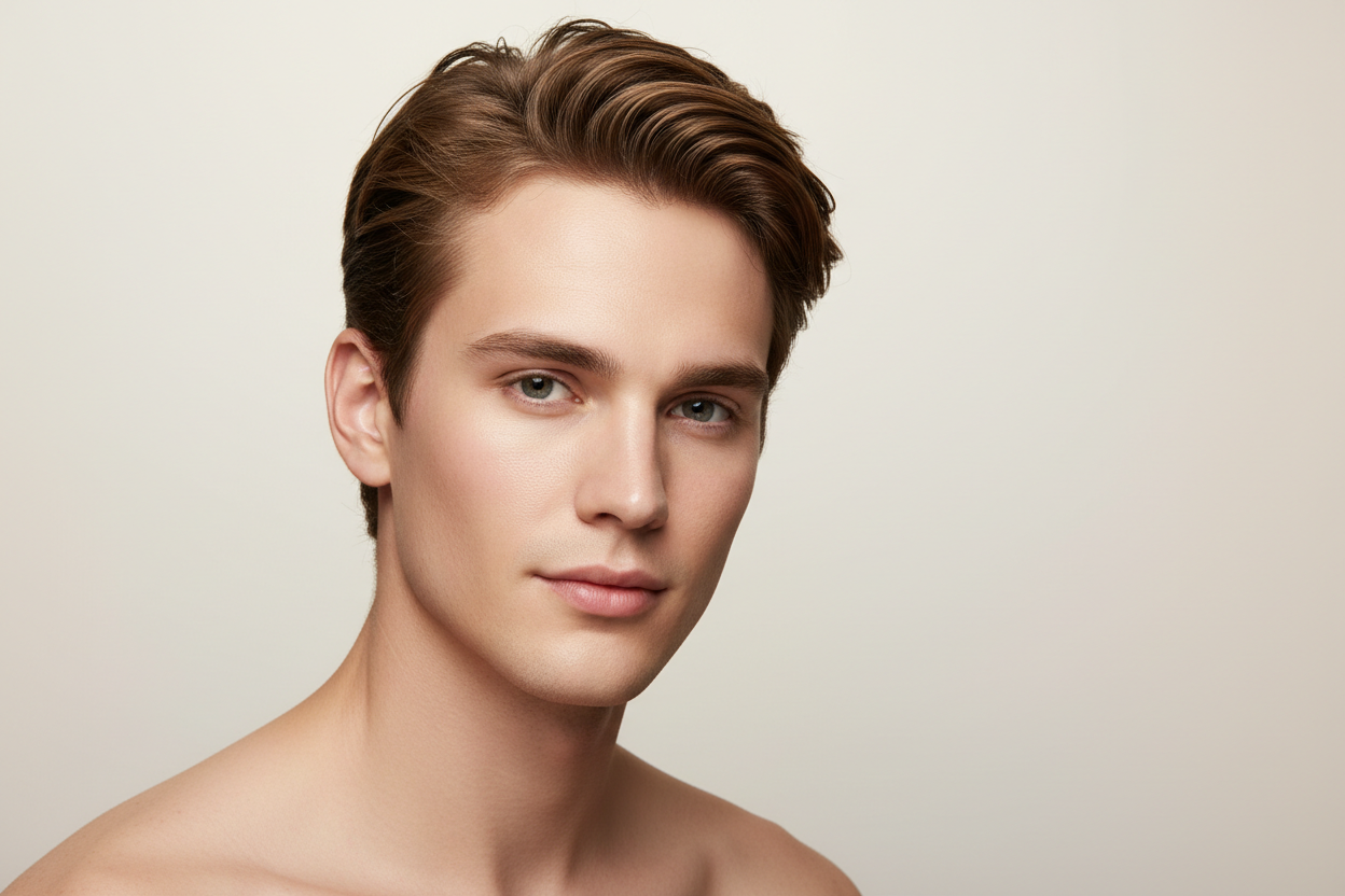 unbranded male youth cosmetics model